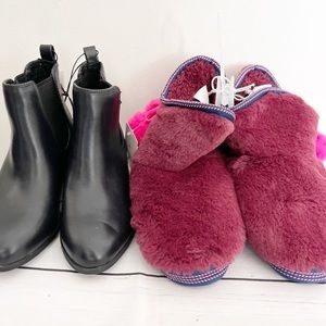Women’s Booties ~ A New Day ~ size 5.5 W and Slipper size 4/5